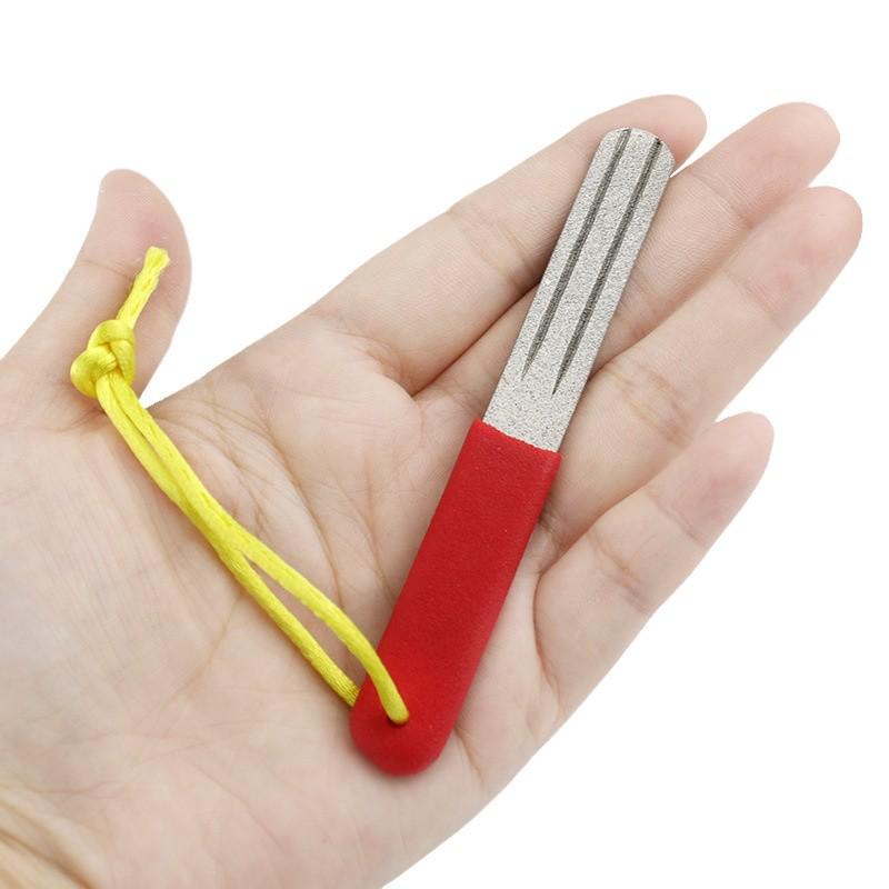 Portable Diamond Fish Hook Sharpener and Lure Crankbait Tool for Sea and Fly Fishing