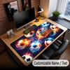 Soccer Theme Custom Mouse Pad Personalized With Name Text Customized Desk Mat For Office Home Decor