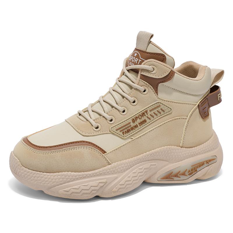 New Men s Mid Cut Boots Surface Breathable Versatile Anti Slip Wear Resistant Height Increasing Outdoor High Top Boots 39 6698₽