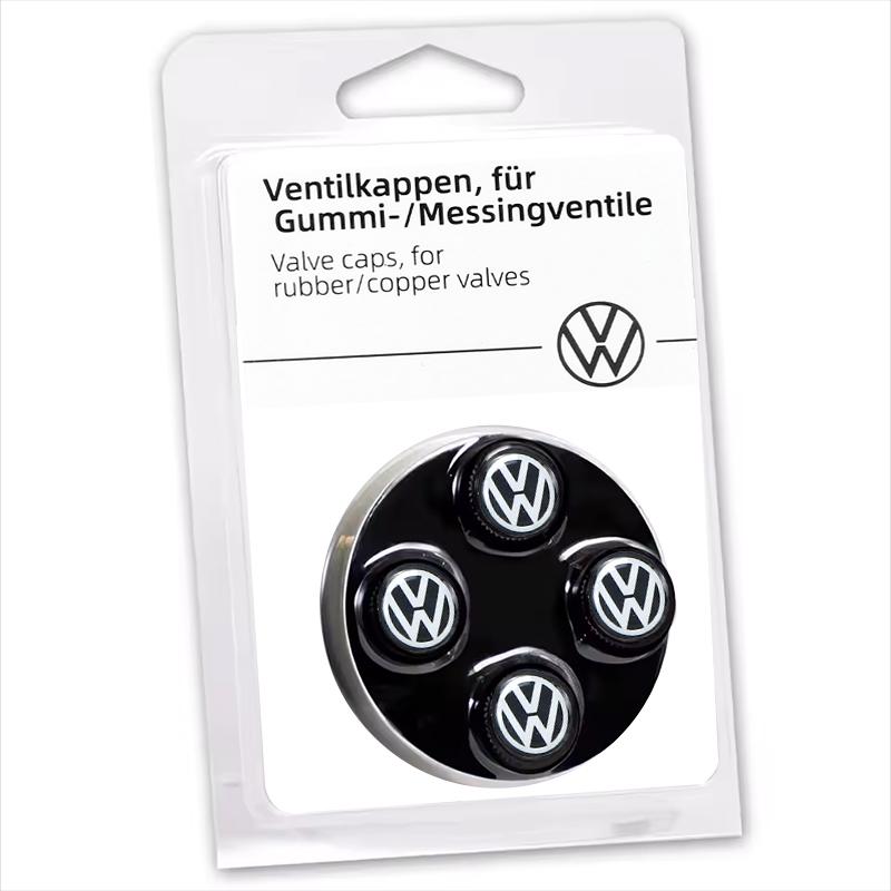 VW New For VW Volkswagen Golf 6 Polo Passat Tiguan Jetta 4pcs Car Wheel m Tire Valve Caps Tyre Rim Stem Covers