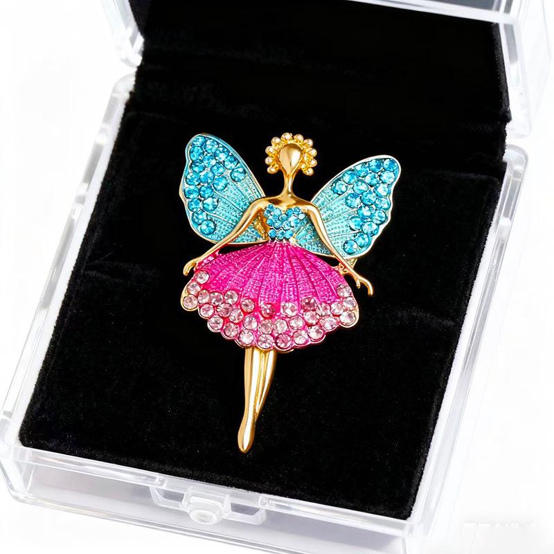 Unique Rhinestone Ballet Dancer Pin for Women and Girls Stylish Jewelry for Events
