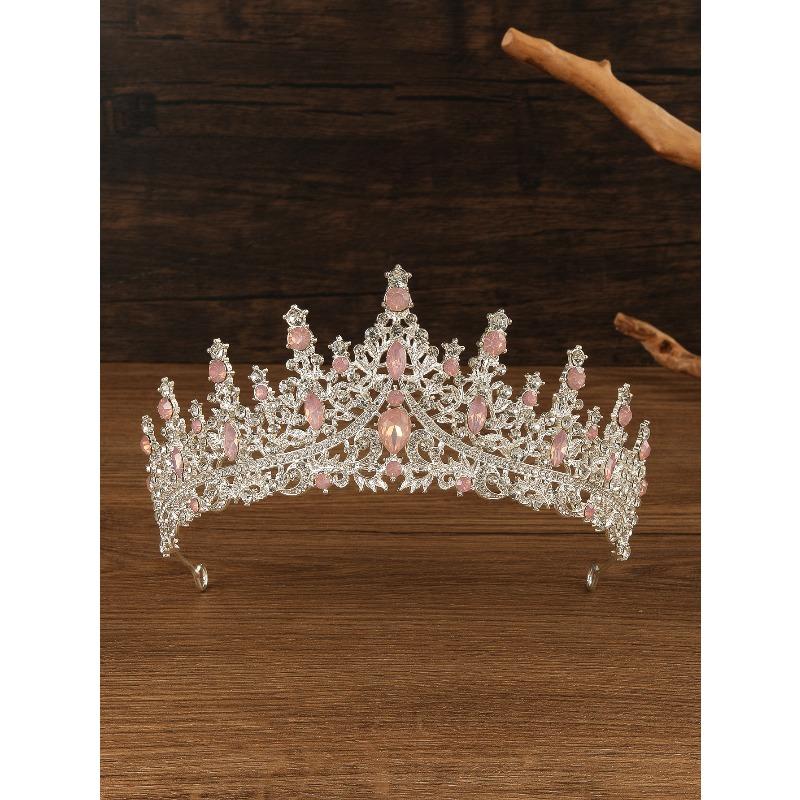 Krone Tiara Braut High End Prinzessin Krone Farbiger Kristall Königin Tiara Krone Barock Hochzeitskleid Stirnband