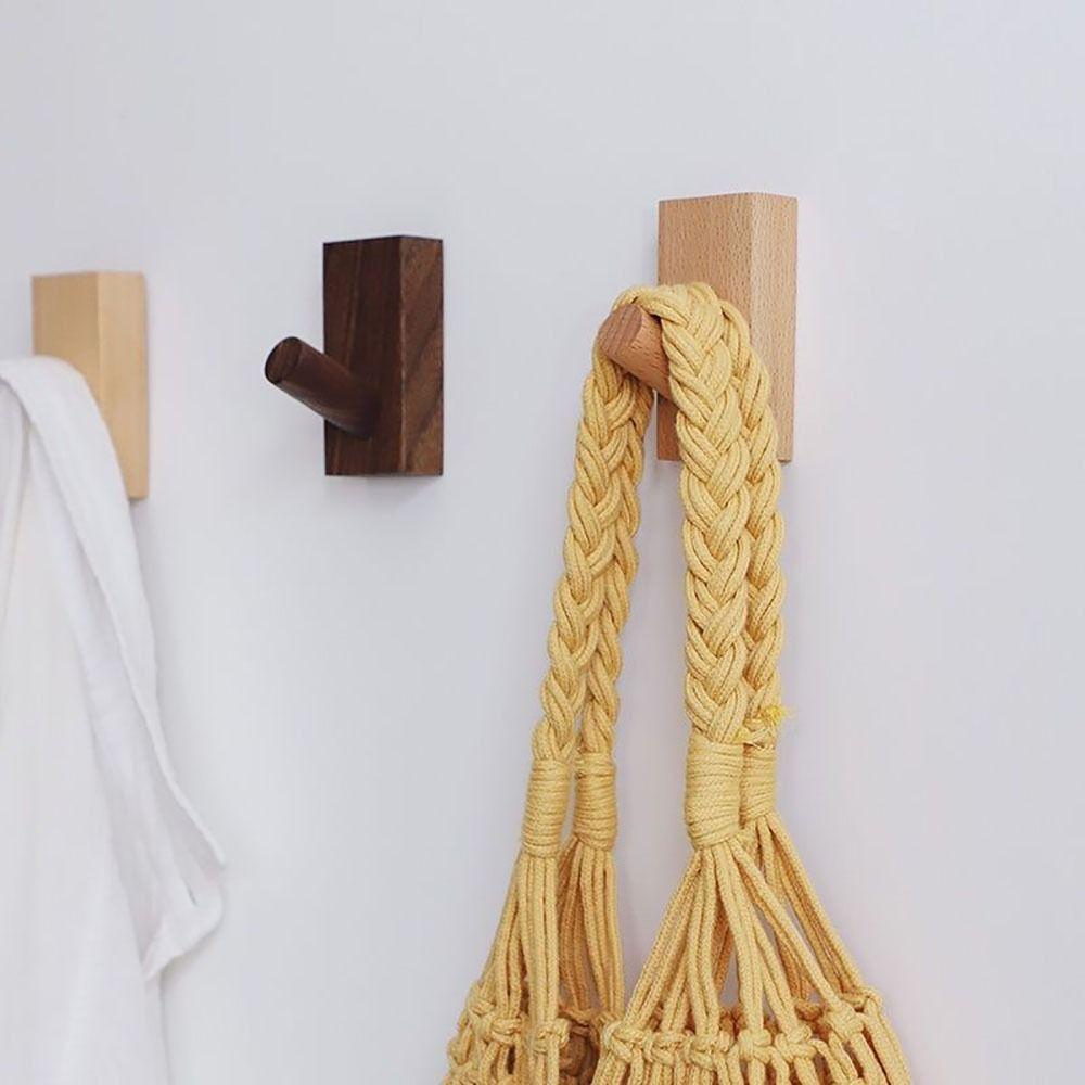 Sturdy Wall Hook Wood Bag Hook Durable Hat Hook