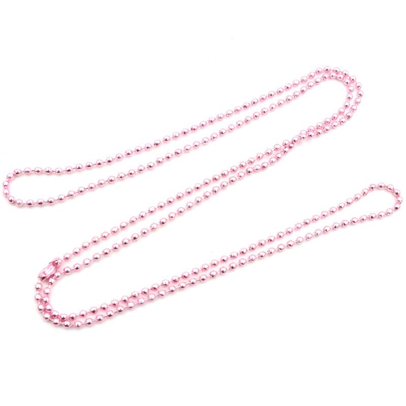 5pcs 1.5 2.0 2.4mm Length 65cm Gold Bronze Silver Colors Plated Ball Beads Chain Necklace Bead Connector For Charms Base Tray