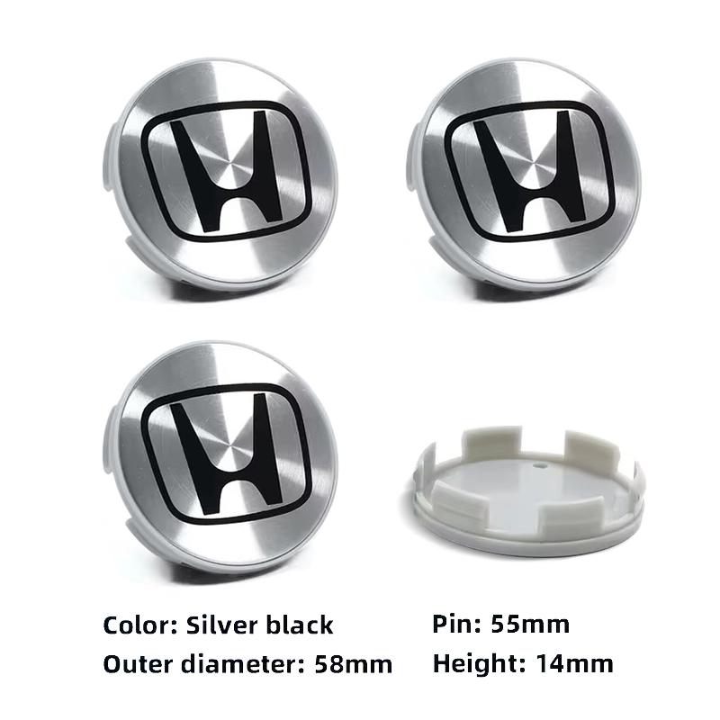 kymcz10 4Pcs Car Wheel Hub Cover Rim Center Cap Accessories For Honda Civic Fit Jazz Accord Pilot CRV Odyssey Passport City Shuttle HRV