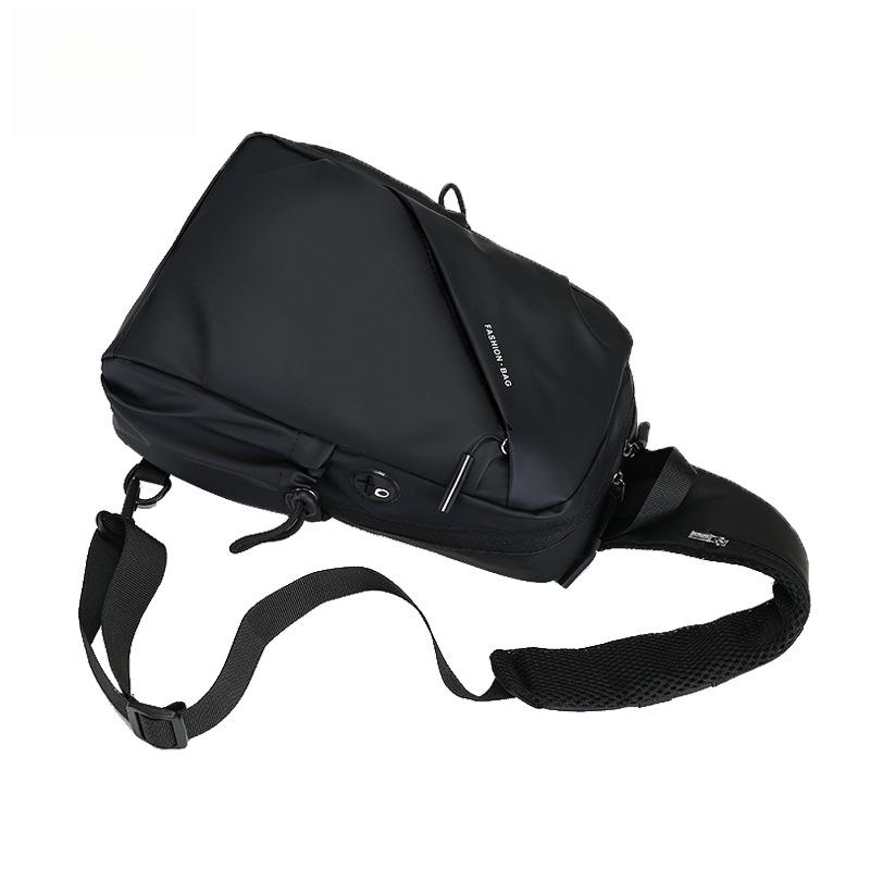 Fashion Men's Crossbody Bag High-End Casual Travel Women's Chest Bag Oxford Cloth Small Backpack Waterproof Wear-Resistant Chest Bag