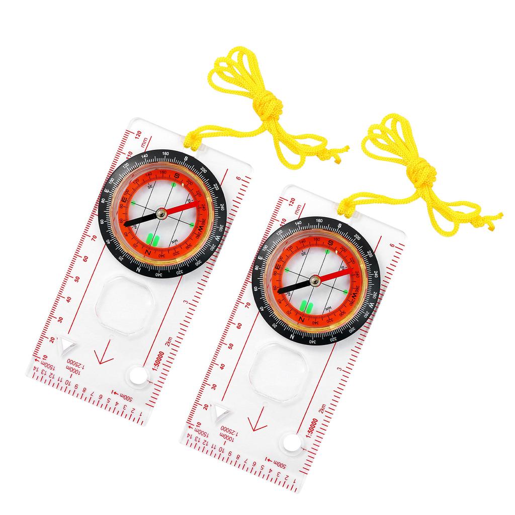 2 Pcs Portable Accurate Navigation Compass Orienteering Hiking Compass Boy Scout Compass for Expedition Map Reading