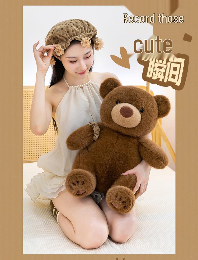 Cute Cartoon Hairband Teddy Bear Plush for Valentine's Confession Gift