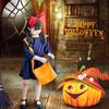 Delivery Service Kiki Cosplay Halloween Kids Costume One Piece Headband Shoulder Bag Set Delivery Service Kids Cosplay Party Christmas Costume
