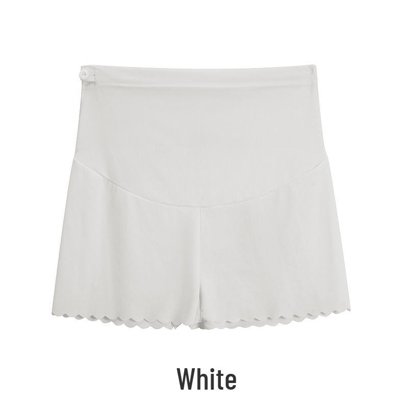 

Шорты для беременных из ледяного шелка: Тонкая, Поддерживающая живот, Одежда для улицы три четверти, Летний стиль, Свободного кроя, Леггинсы с защитой от просвечивания. M