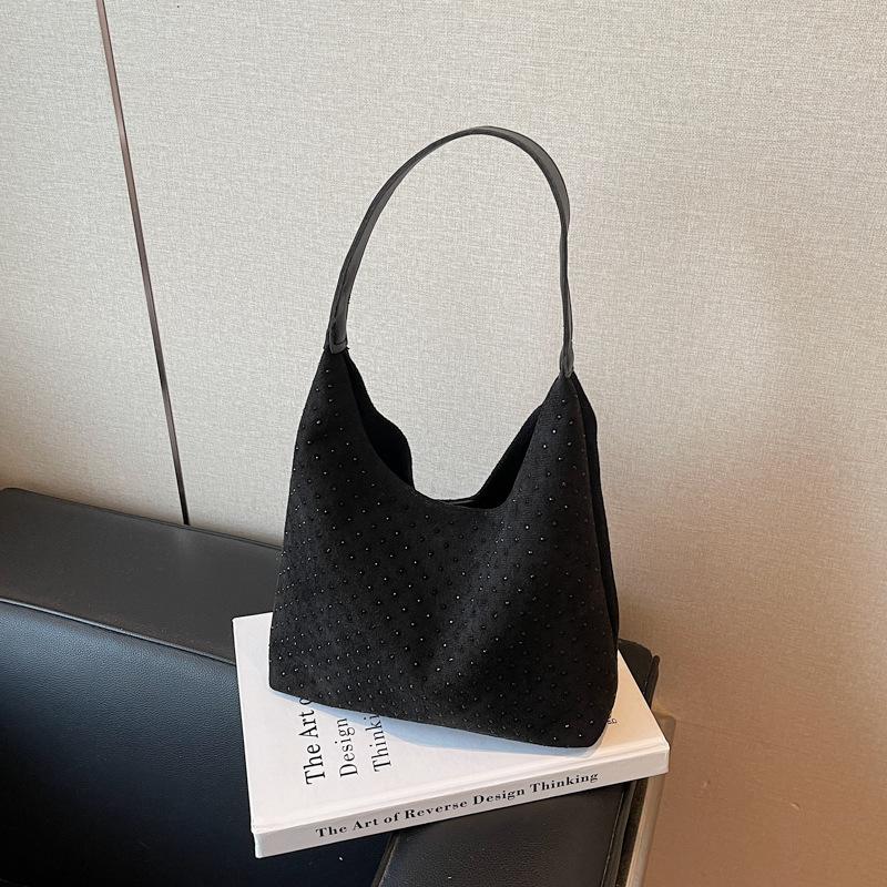 

2025 Korean cloth bag female foreign versatile canvas bag large capacity polka dot student shoulder bag lazy tote bag