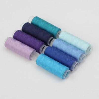 Carretel pequeno colorido costura artesanato faça você mesmo com 8 cores 402 conjunto de linhas de costura