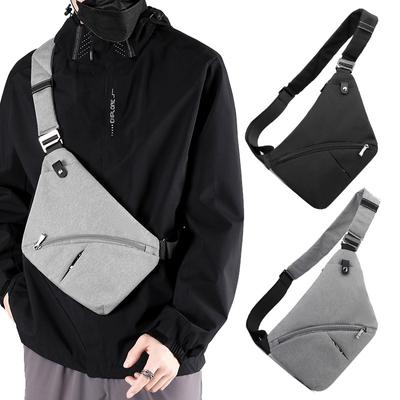 Herren-Brusttasche, Umhängetasche, Diebstahlschutz, Brusttasche, eine Schulter, Reiserucksack, Aufbewahrung für Telefon, Schlüssel, Kopfhörer