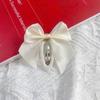 Satin Cloth Hair Clip Y2K Oval Hairpin Side Clip Bow BB Clip  School