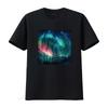 Womens Alaska Northern Lights in the Forest T Shirt vintage Washed Slightly fashion Top For Everyday Wear Versatile homme