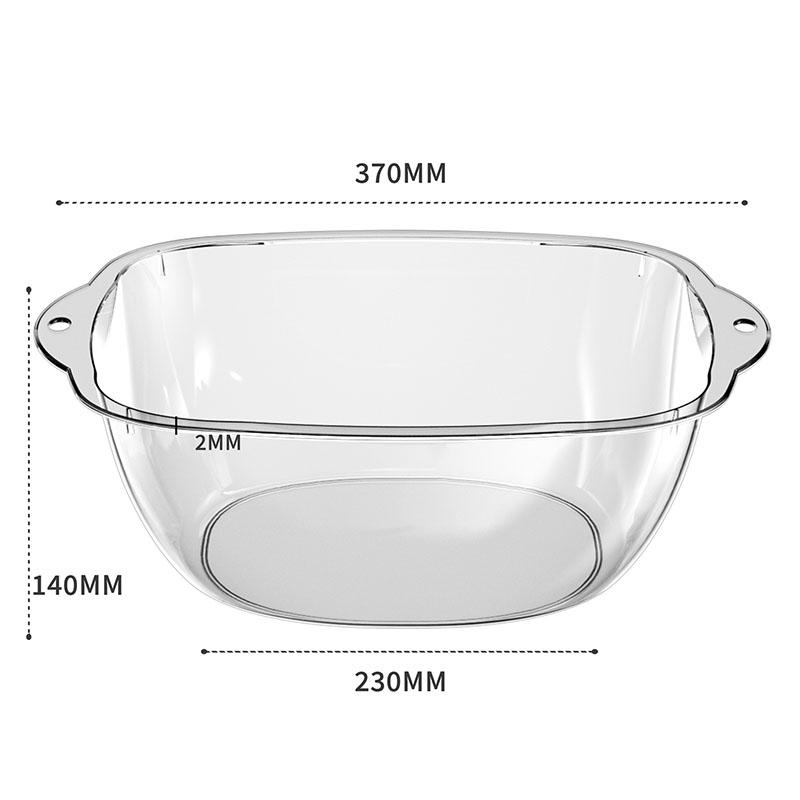Washstand Transparent Thickened Washbasin Household Large Plastic Wash Basin Dormitory Student Washbasin Baby Foot Wash Basin