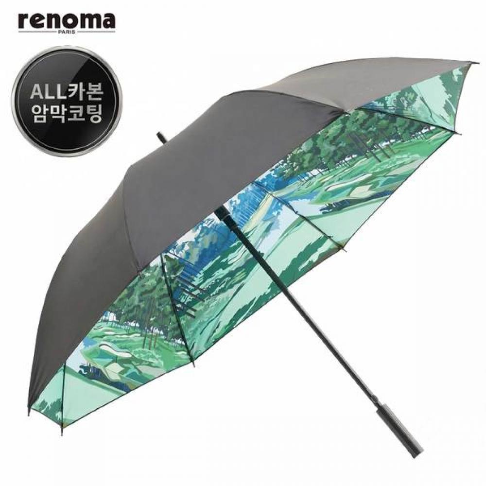 Renoma 70 Golf Umbrella Inside Field Pattern Ultra Lightweight Carbon Uv Block 9
