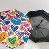1PC Heart Pattern Umbrella-8-Rib Reinforced, Automatic Open, Lightweight & Durable, Fashion Accessory for Outdoor, J0356