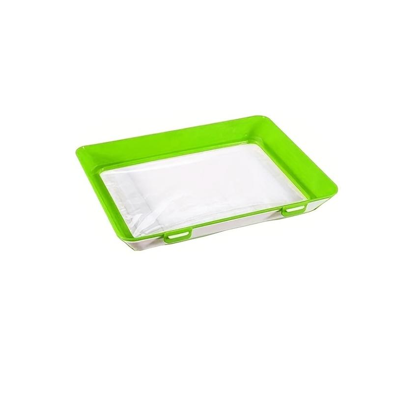 Creative Food Preservation Tray Reusable Stackable Food Tray Safety Plastic Meat Refrigerator Storage Tray Kitchen Tools
