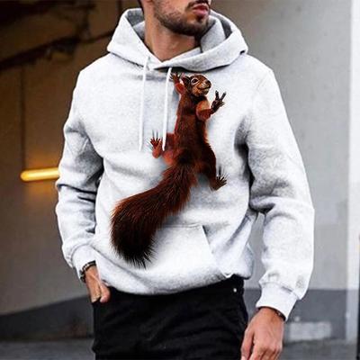 Funny Animal Hoodies Squirrel Graphic 3D Printed Man Women Fashion Streetwear Hoodie Pullovers Hooded Sweatshirts Kids Clothing
