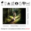 1Pc Wolf Forest Woodland Tapestry Wall Hanging, Decorative Fabric Poster for Bedroom, Living Room, Dorm & Home Decor