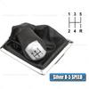 For Ford Focus 2 2005-2008 Gear Shift Knob + Gaiter Boot - Manual Shifter Lever Cover, PU Leather Anti-Worn Interior Accessory
