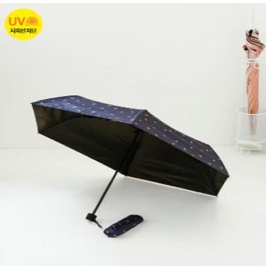 Floral Blackout Sun & Rain Umbrella - 50cm Navy