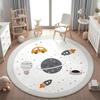 Planets Astronauts Playmat Round Rug  Living Room Decor Sofa Rug Kid's Play Mat Boys Bedroom Bedside
