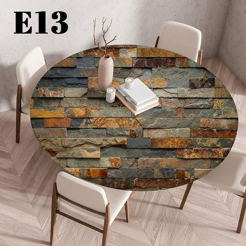 

60/90/120Cm Waterproof Round Tablecloth Table Cover Oil-Proof Elastic Kitchen Dining Wedding Party Table Cover Home Decoration 60cm