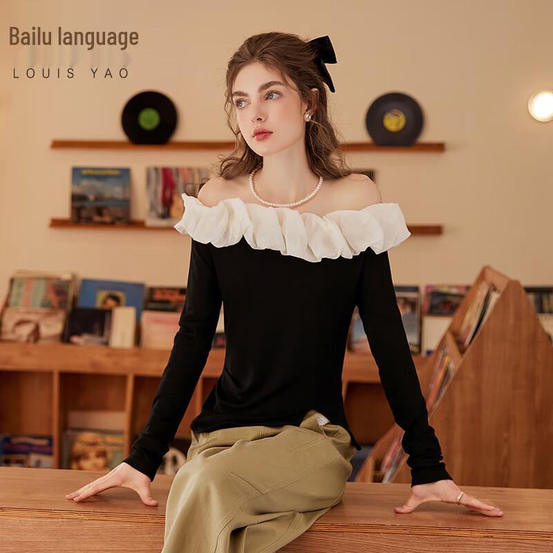 Women s Elegant Off-Shoulder Long Sleeve T-Shirt M