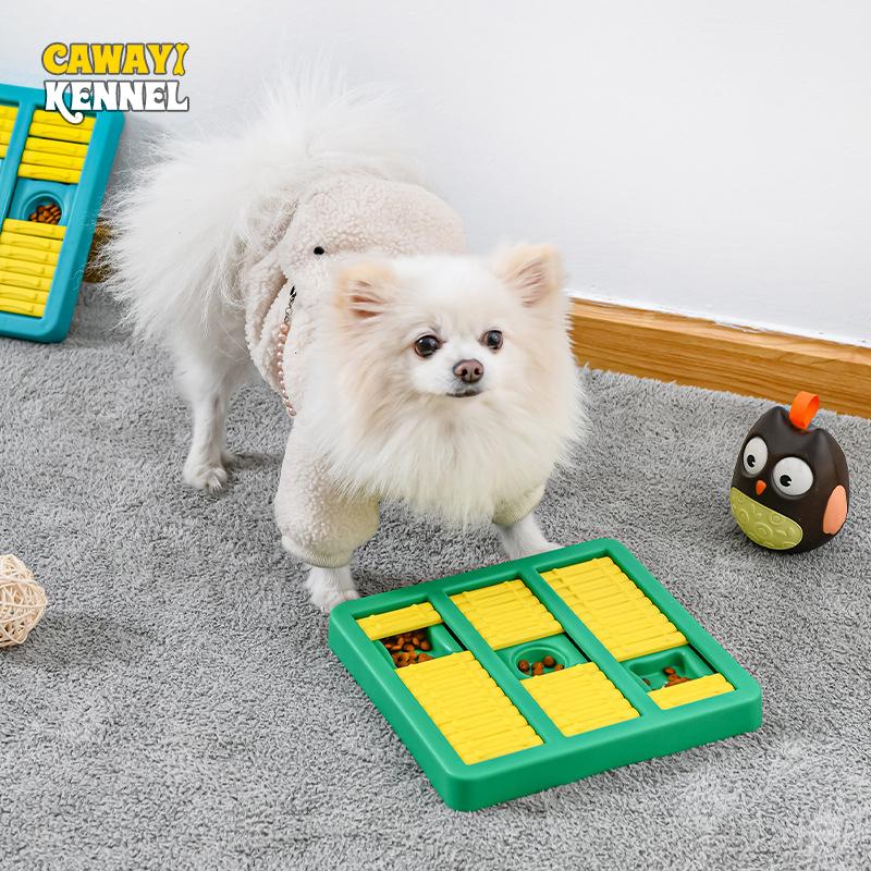 

CAWAYI KENNEL Интерактивные игрушки для домашних животных, собак, кошек, защита от укусов, забавная миска для медленной еды, игрушка, делающая собаку счастливой, пластиковые принадлежности для собак D2364