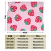 Pink Strawberry Blanket Warm Soft Funny Plush Throw Blanket For Couch Bed Decorative Flannel Bedspread Bed Cover