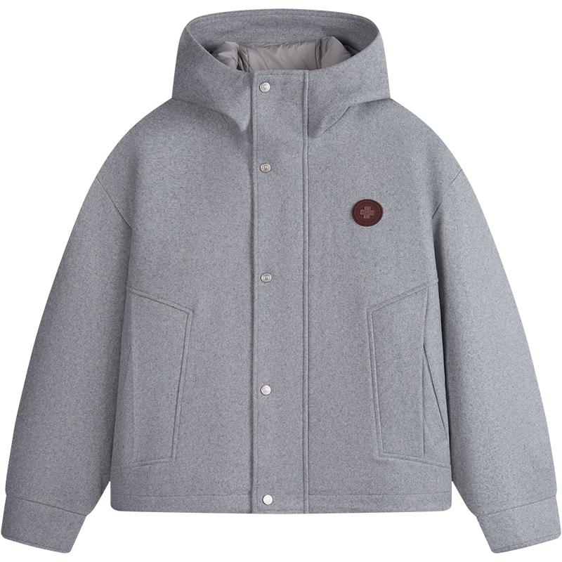 

NVG·YOUNG Унисекс Пуховик с капюшоном из смесовой шерсти 2XL