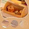 Roll Top Bread Box Rustic Modern Keeper for Table Cafe Kitchen Counter