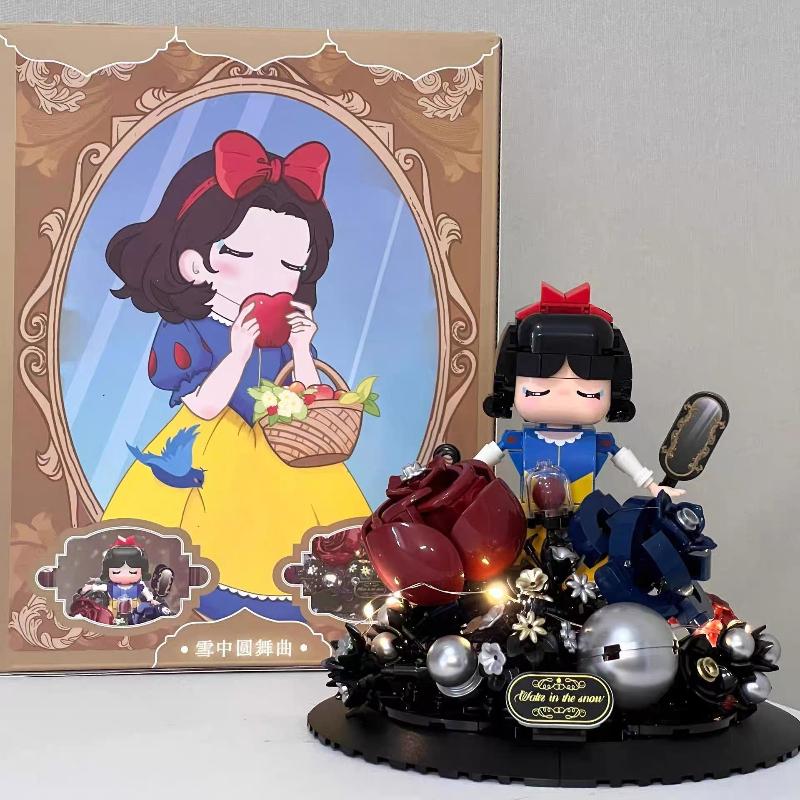 Серия «Сказочная принцесса» Строительные блоки Декоративная настольная сборная модель Конструктор Эльза Принцесса Белоснежка Moc Подарок no box