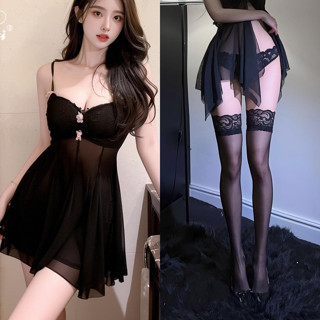 Sexy mesh passion erotic underwear small breasts show big pure desire perspective temptation suspender nightdress flirting erotic underwear