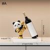 Resin Panda Wine Holders Panda Wine Rack For Stylishly Showcasing Wine Bottles In Kitchens Or Living Space Wine Display