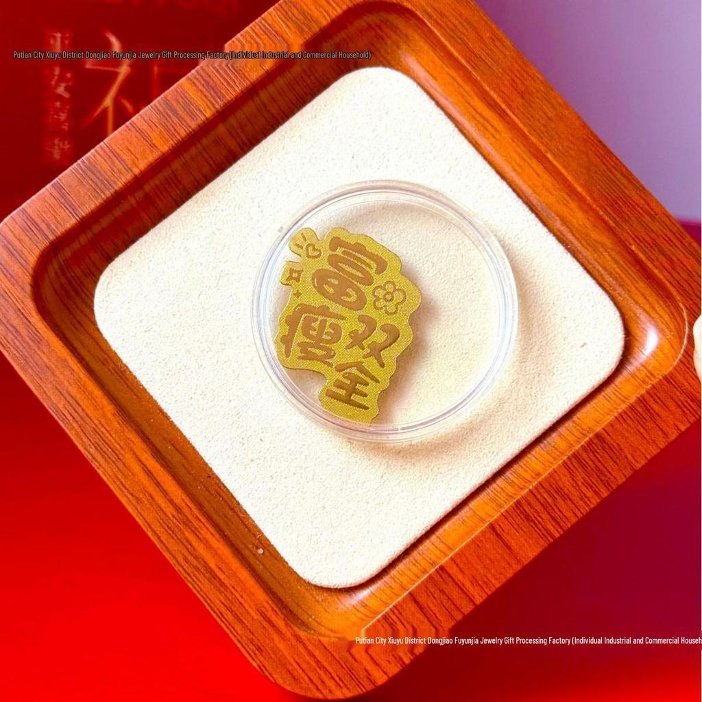 Pure Gold 999 Horse Year Phone Sticker for Wealth and Health - Popular Douyin Live Seller