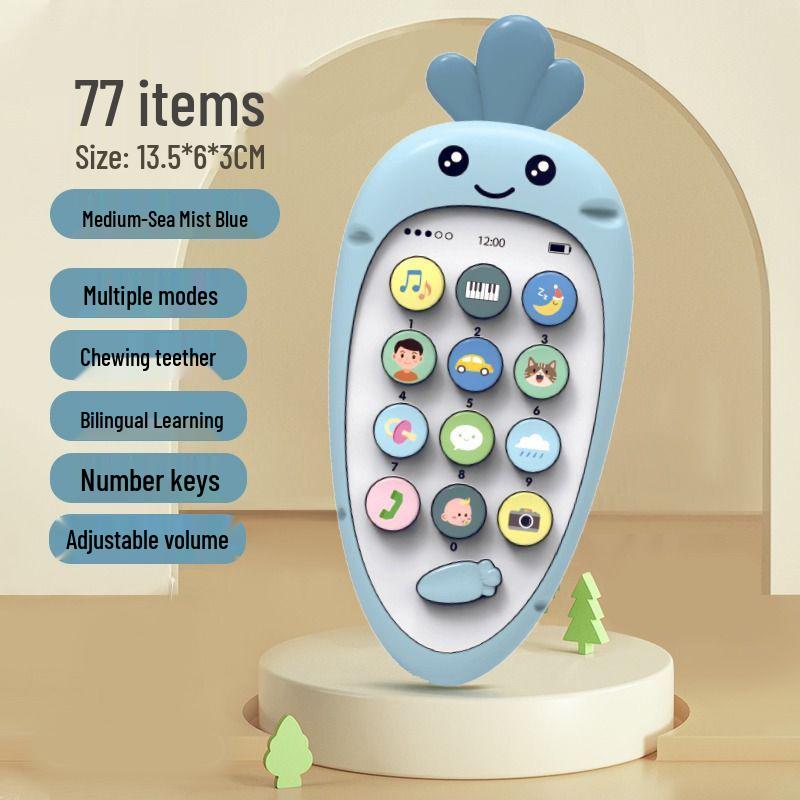 

Bilingual Baby Music Phone & Carrot Teether Toy for Early Education (0-1 Year)