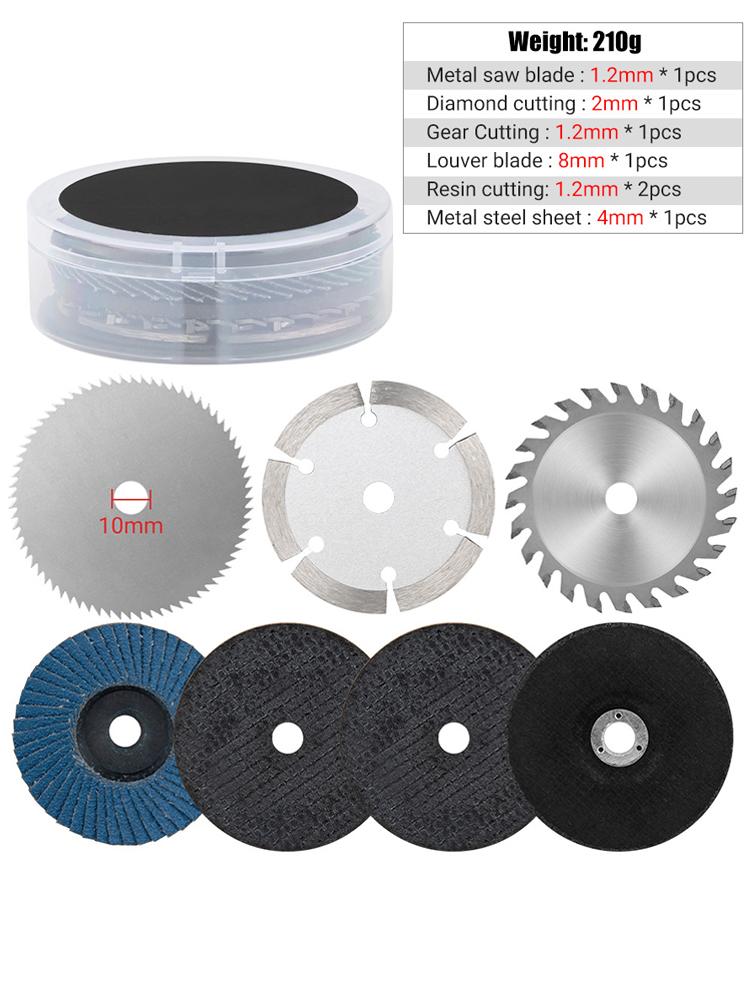 

7 шт. 76 мм пильный диск электрический шлифовальный отрезной диск вращающийся инструмент резак по металлу электроинструмент для резки дерева аксессуар для электрической шлифовальной машины