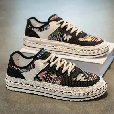 Herrecanvas sko Flate fritidssko Pustende Sklisikre Vulkaniserte sko Studenter Gåing Gåing Herresko Tennis Jeans