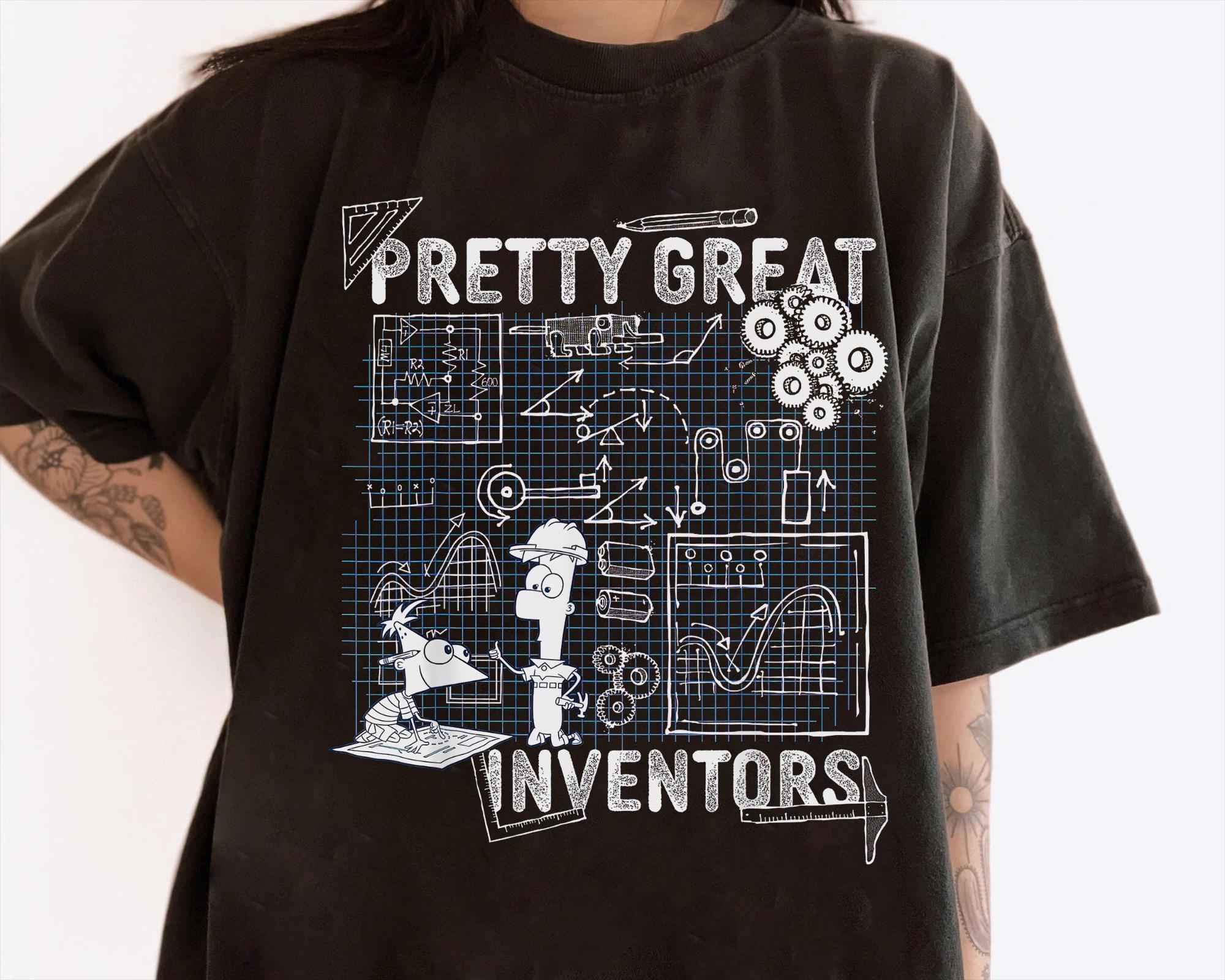 Phineas and Ferb Inventions Schematic TShirt Perry Deck The Platypus Shirt Disneyland Family Shirts Magic Kingdom Shirt S