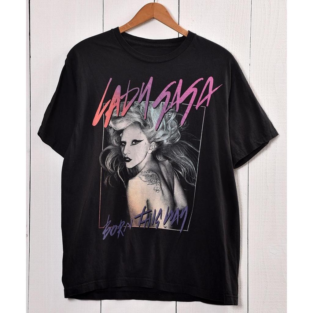 Cantante Famosa Americana LADY GAGA Poster Album Stampa Grafica Maglietta Streetwear Top Caldo Moda Larga Casual Oversize Cotone Uomo Donna Estate Nuova Maglietta