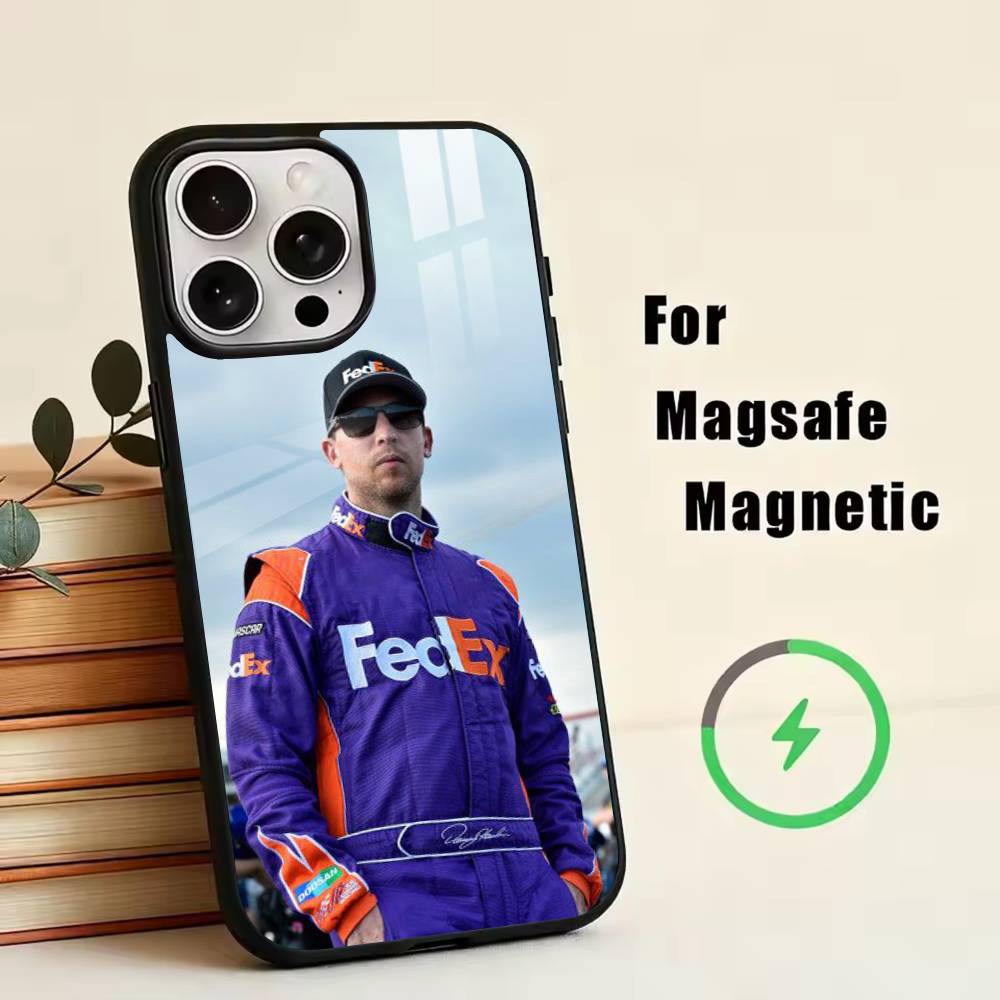 

D-Denny Hamlin Phone Case For iPhone17,16,15,14,13,12,11 Plus,Pro Magnetic with Magsafe Wireless Charging iPhone15