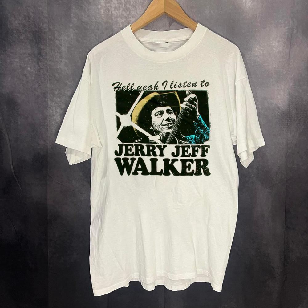 

Jerry Jeff Walker I Listen To Unisex TShirt Short Sleeve Full Size S To 5XL Unisex T-Shirt S