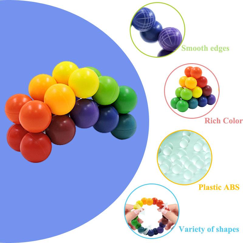 Fidget Spielzeug Lernfarbe Ball 3D Puzzle Montessori Spiel Form Zuordnungsspielzeug für Kinder Training Sensorisch Kinder Erwachsenen Geschenk