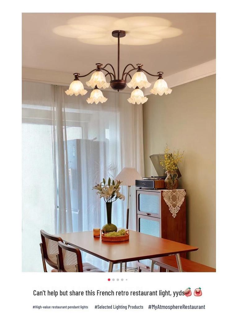 2026 Retro Mid-Century Chandelier: American Countryside Style for Living Room, Bedroom, Dining Room, or Hall