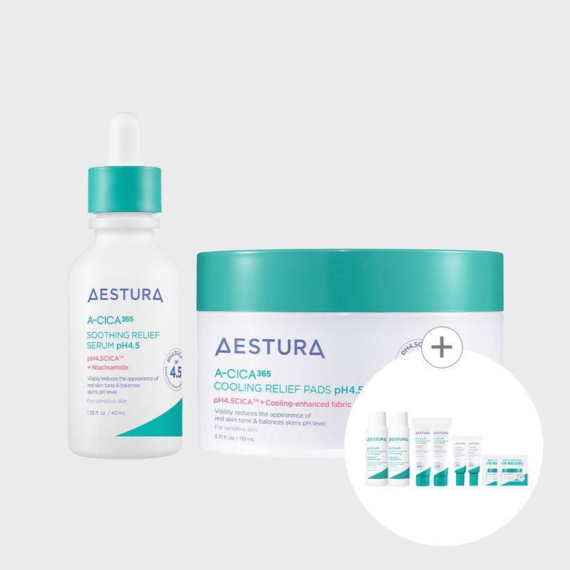 A-Cica 365 Blemish Soothing Serum pH 4.5 40ml + A-Cica 365 Cooling Pack Pad pH 4.5 110ml