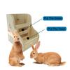 Pet Wooden Grass Frame Rabbit Food Basin 2-In-1 Grass Frame Rabbit Guinea Pig And Dragon Cat With Built-In Fixed Grass Frame