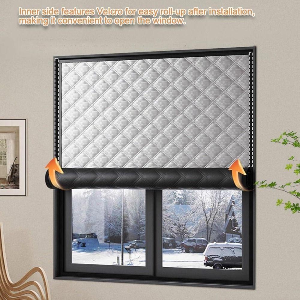 Insulation Film Soundproof Curtains Self-Adhesive Winter Warm Curtains Window Screens Window